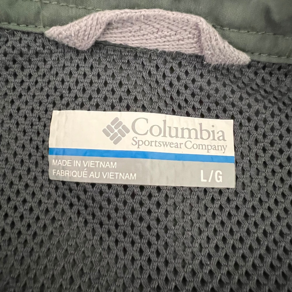 Columbia PFG Fishing Shirt Large Sage Green Omni-Shade Hiking Utility Gorpcore - Picture 8 of 12